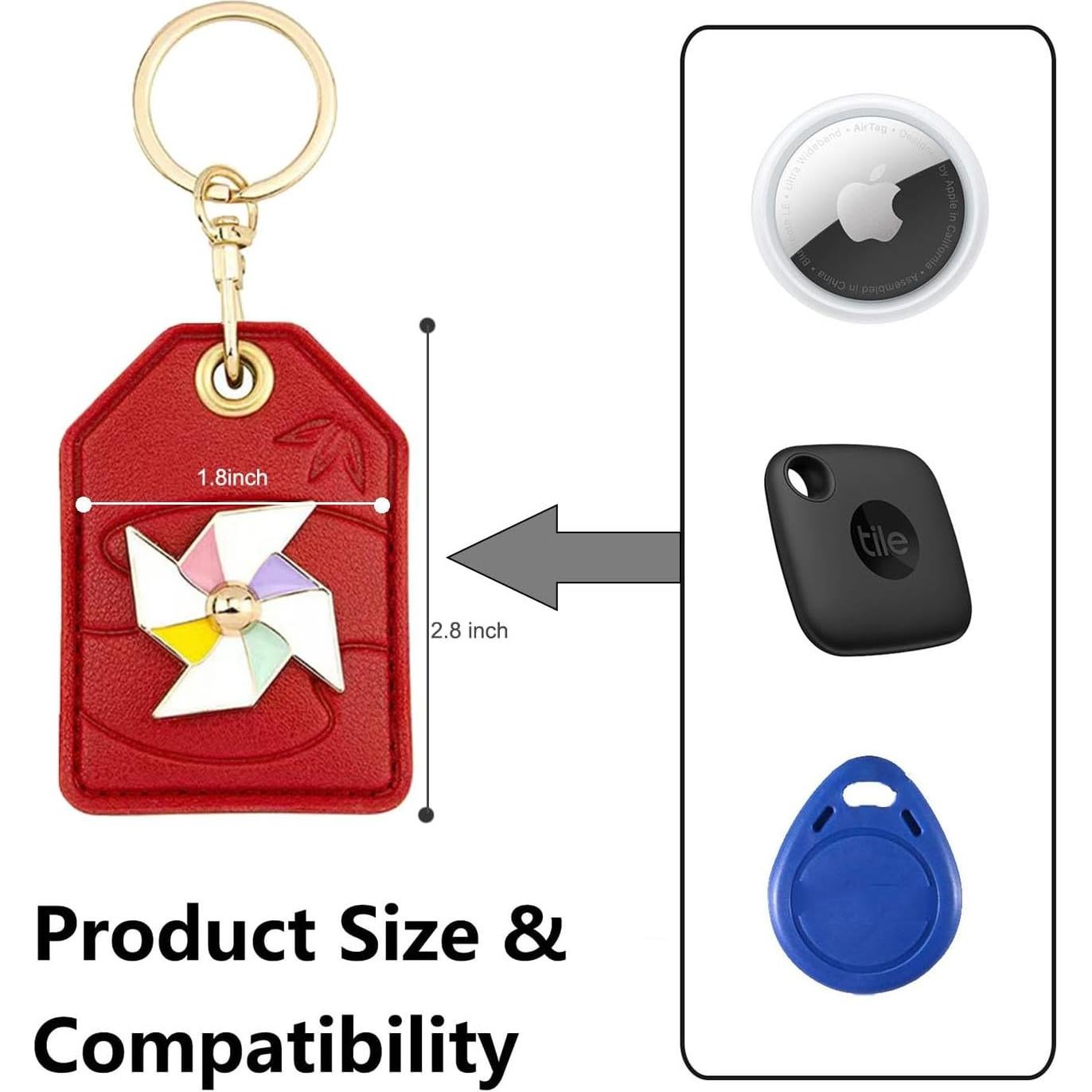 Funda de Cuero VBANU para AirTag y SmartTag - Diseño Bonito
