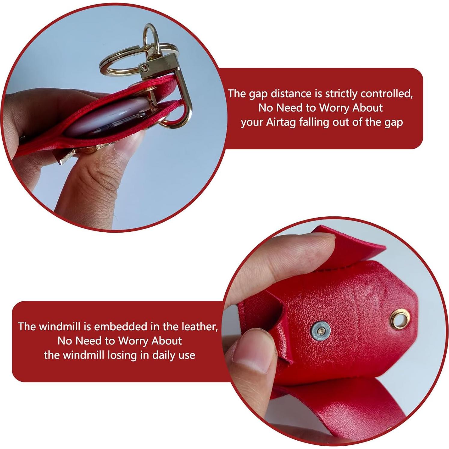 Funda de Cuero VBANU para AirTag y SmartTag - Diseño Bonito