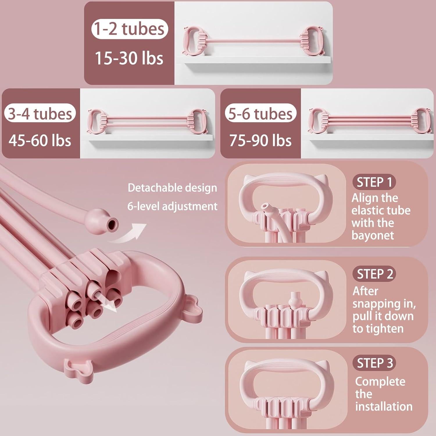 Kit de Pilates BLQCSLH YJT001 con Anillo y Banda de Resistencia