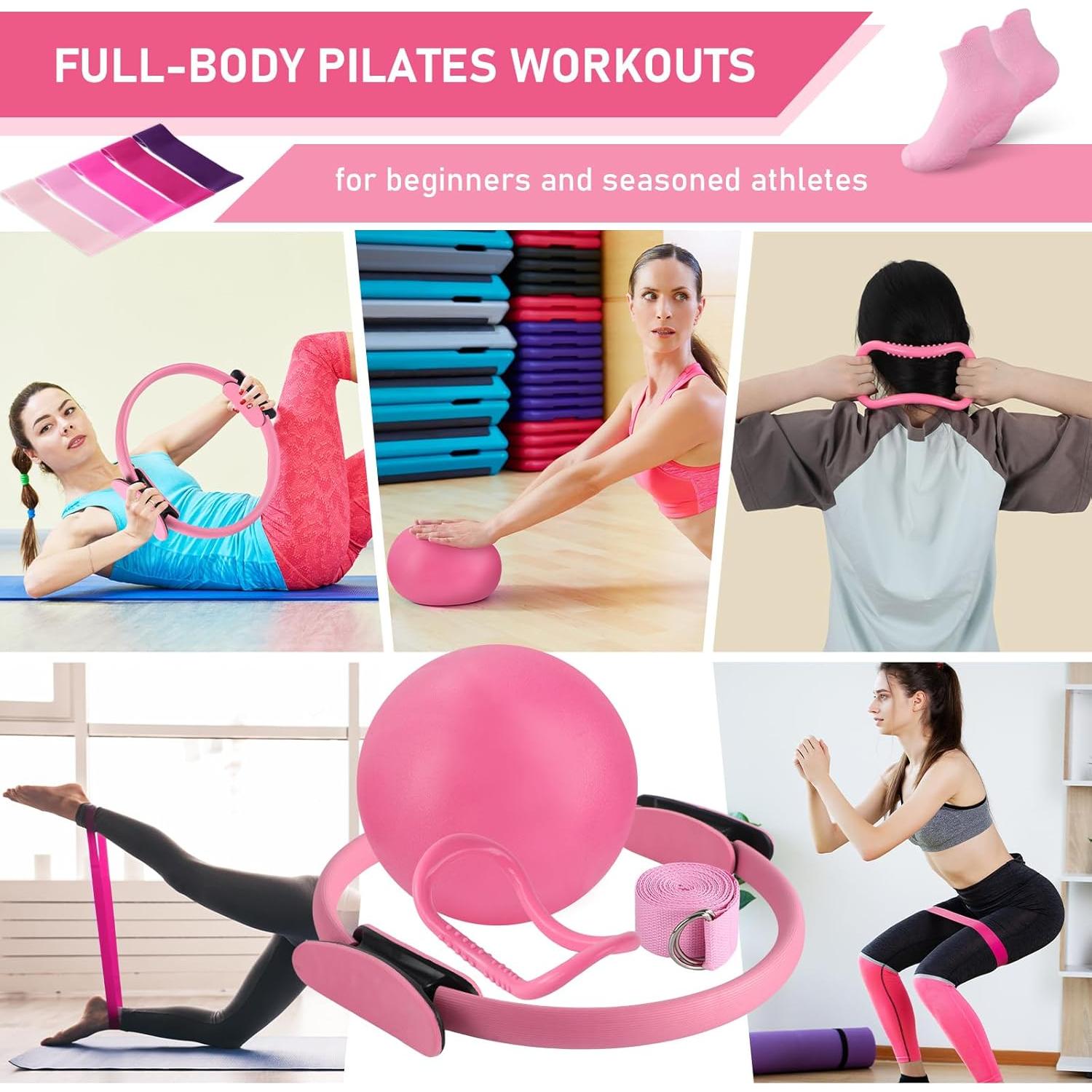 Kit de Pilates 13 Piezas Party Greeting - Anillo, Bandas y Pelota