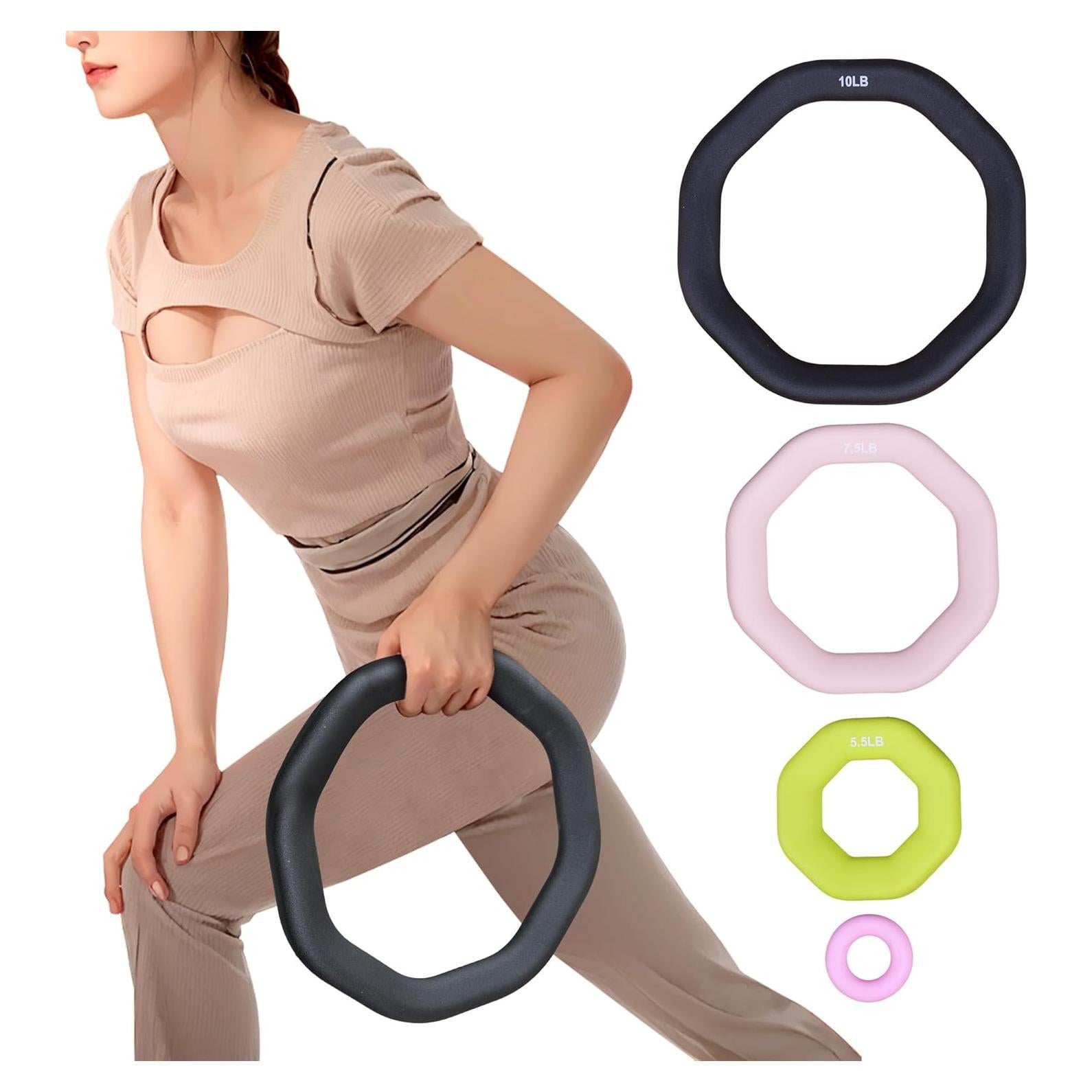 Anillo de Peso 2-en-1 Leikefitness Kettlebell y Mancuerna 0.15-4.5kg