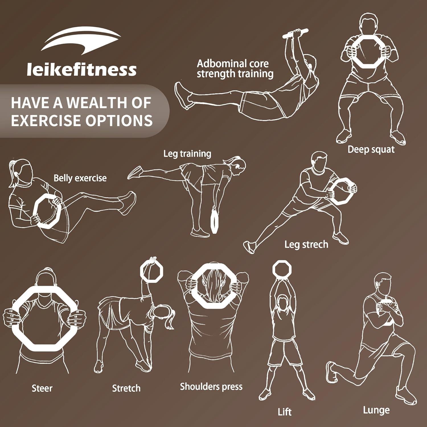 Anillo de Peso 2-en-1 Leikefitness Kettlebell y Mancuerna 0.15-4.5kg