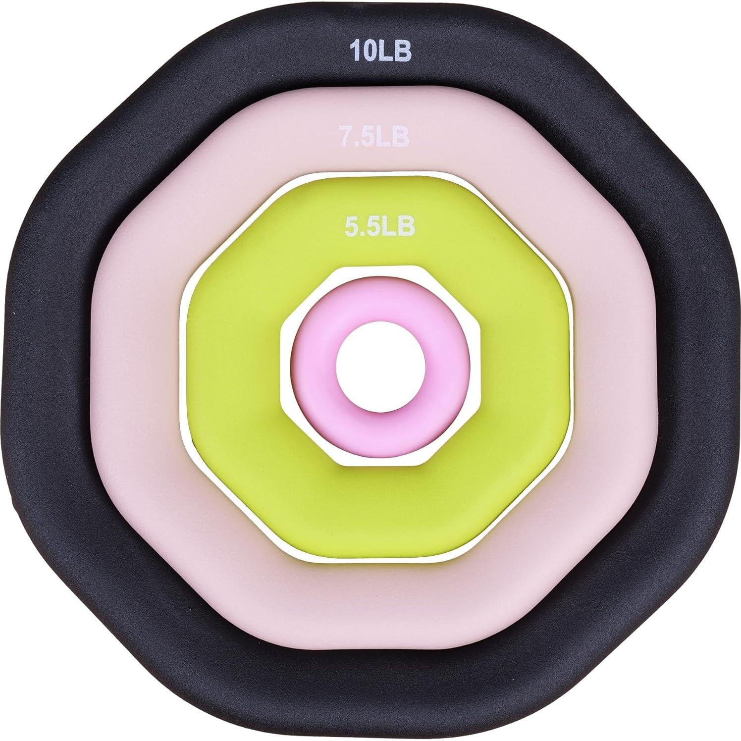 Anillo de Peso 2-en-1 Leikefitness Kettlebell y Mancuerna 0.15-4.5kg