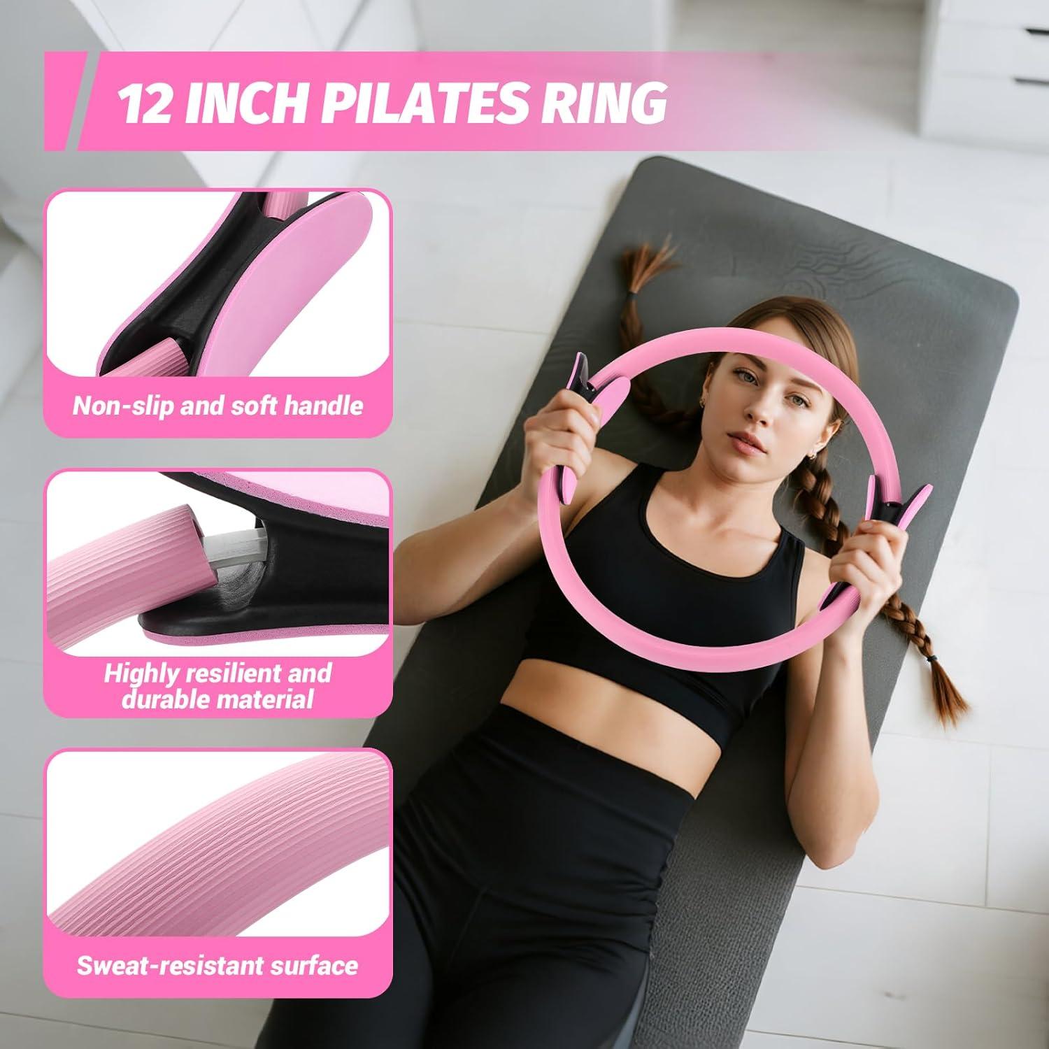 Kit de Pilates TOCOHANALOGY PLT01 Rosa - Anillo, Banda y Pelota