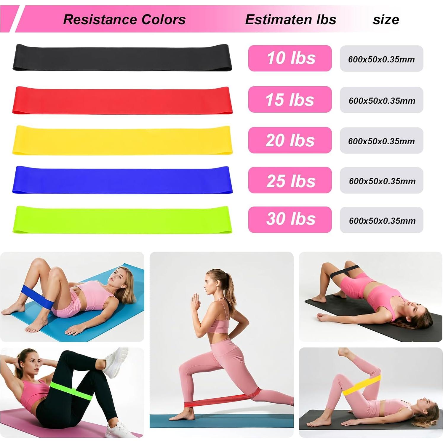 Kit de Pilates TOCOHANALOGY PLT01 Rosa - Anillo, Banda y Pelota