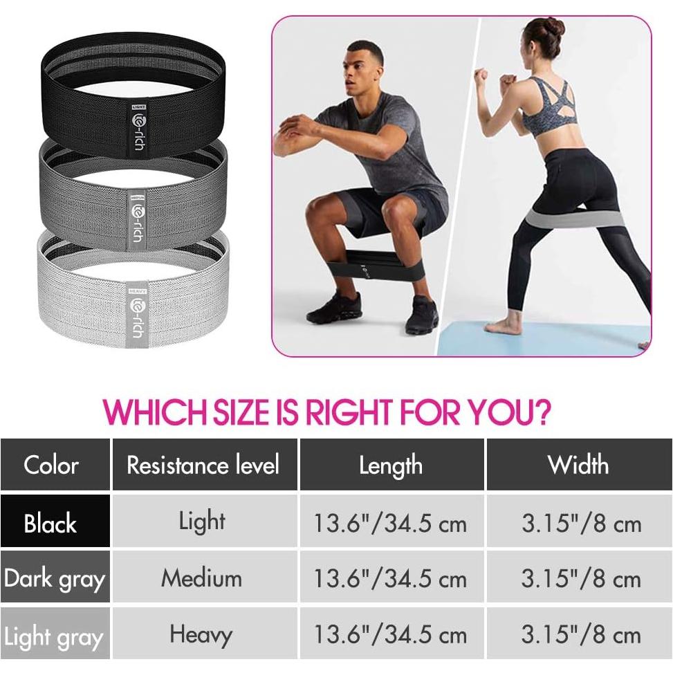 Bandas de Resistencia Te-Rich 3 Niveles para Ejercicio