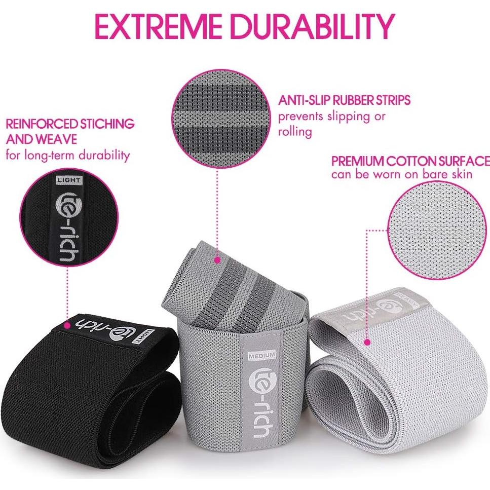 Bandas de Resistencia Te-Rich 3 Niveles para Ejercicio