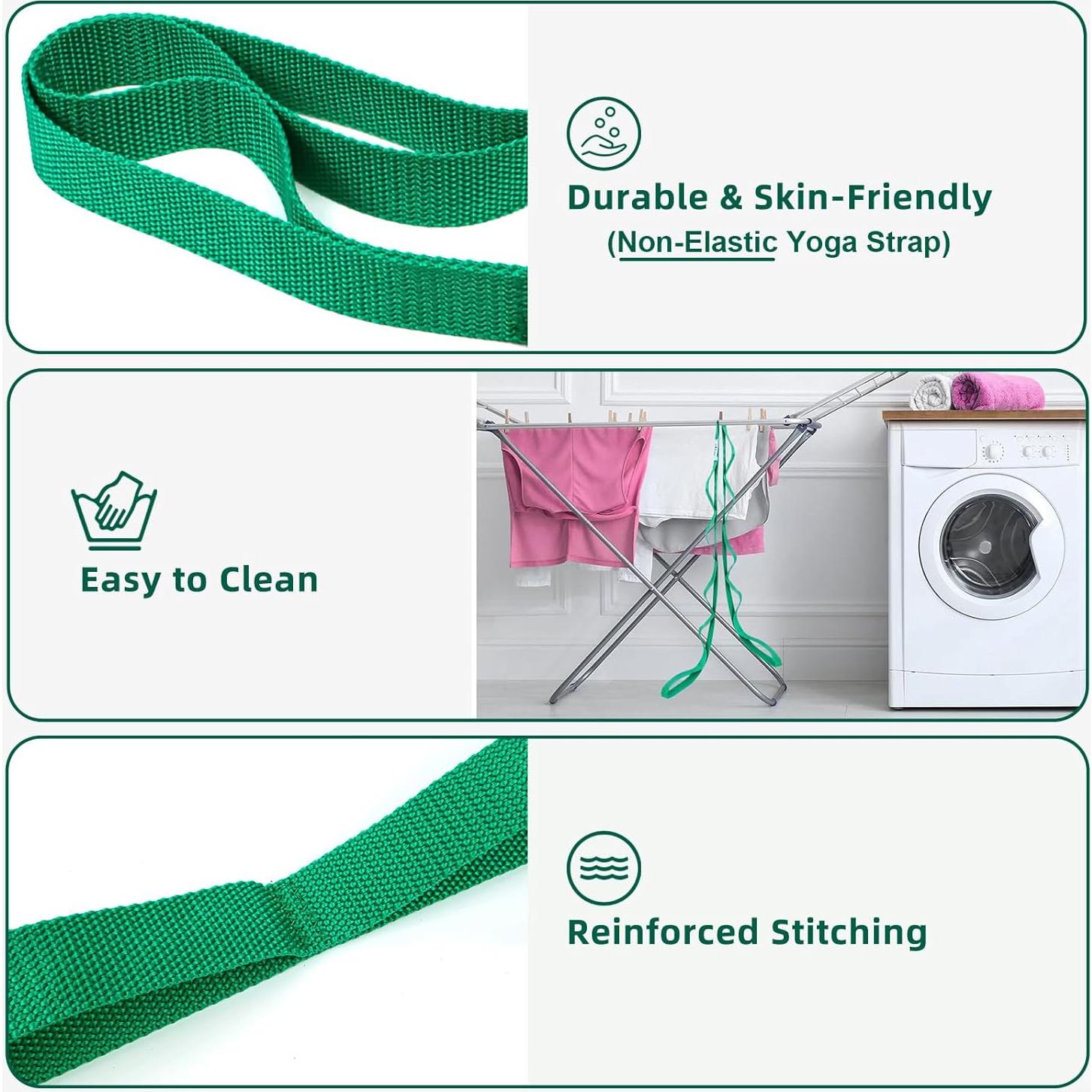 Correa de Estiramiento No Elástica Abiarst 190.5 cm Verde