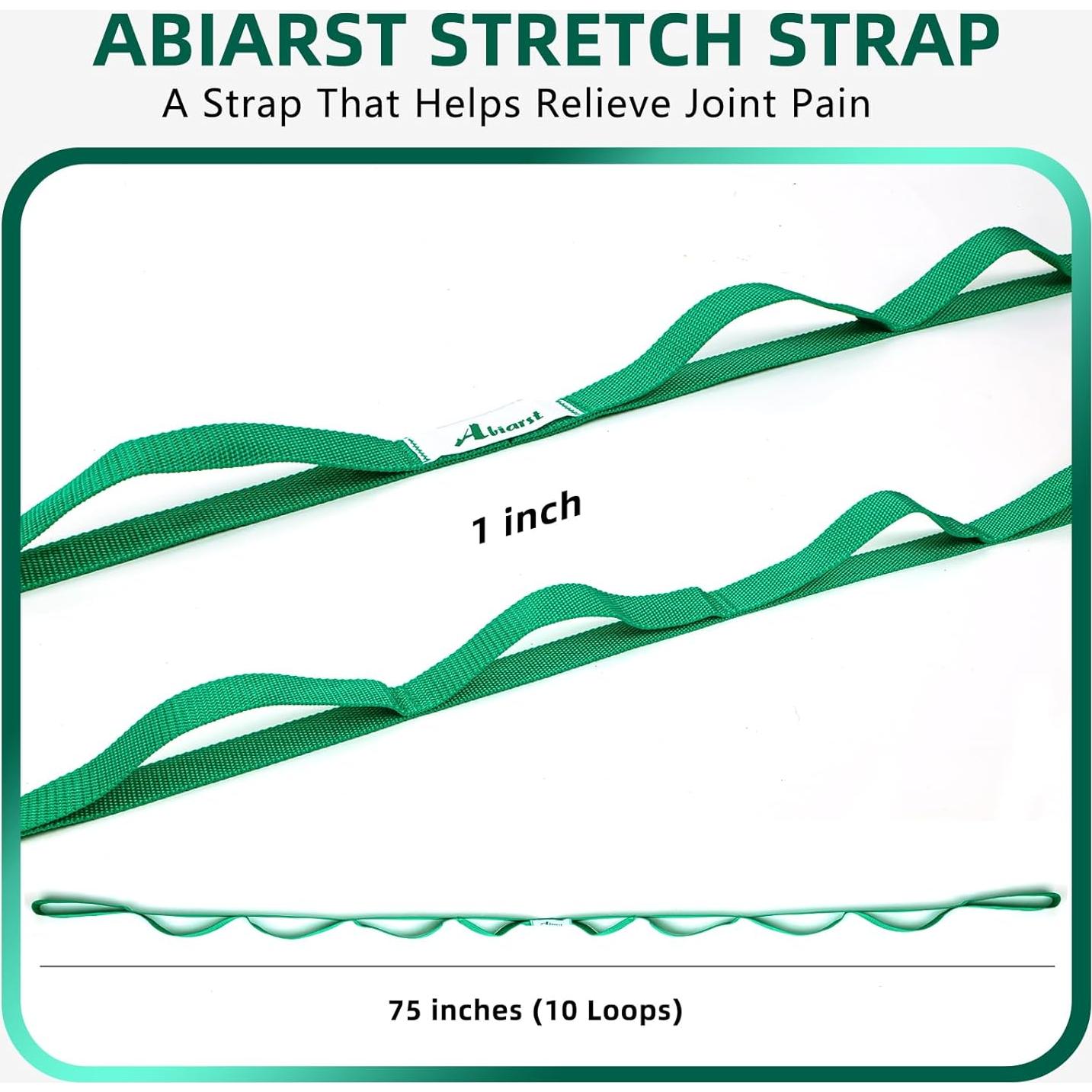 Correa de Estiramiento No Elástica Abiarst 190.5 cm Verde
