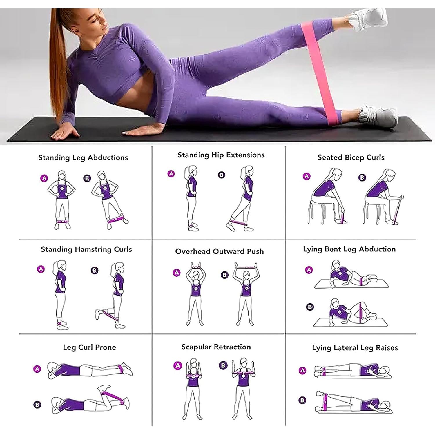 Juego de Bandas de Resistencia BOYYJING 5 Niveles 30x5cm