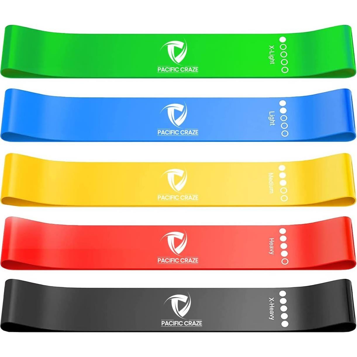 Bandas de Resistencia Pro PACIFIC CRAZE - Juego de 5 Niveles