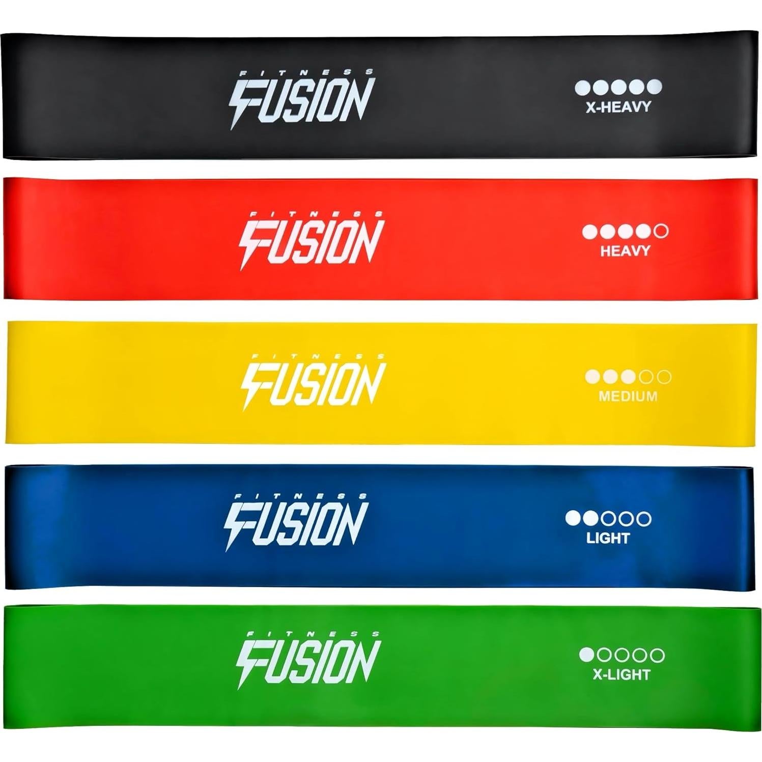 Conjunto de 5 Bandas de Resistencia Fitness Fusion - Antideslizantes