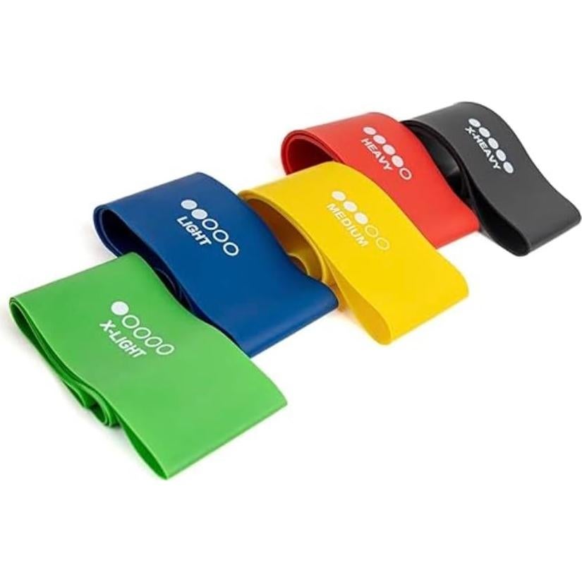 Conjunto de 5 Bandas de Resistencia Fitness Fusion - Antideslizantes