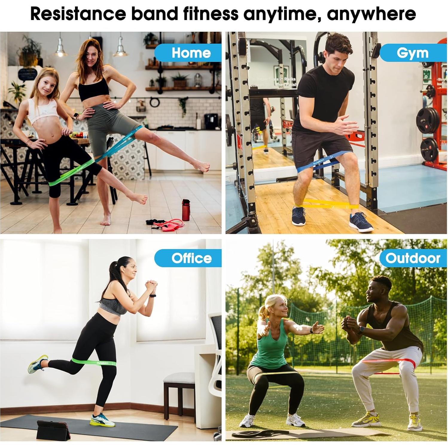 Set de 5 Bandas de Resistencia Sylphim con Bolsa y Guía