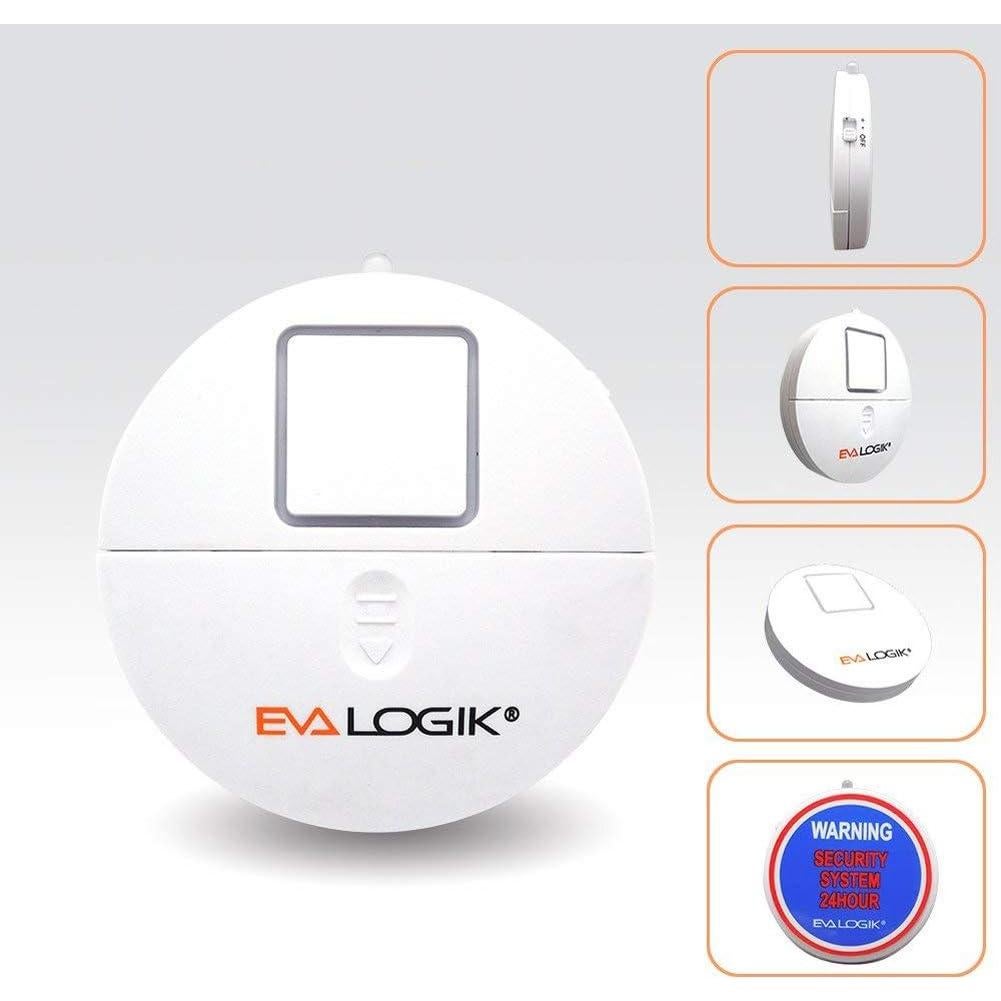 Alarma de Ventana EVA LOGIK 120dB con Sensor de Vibración - Paquete de 4