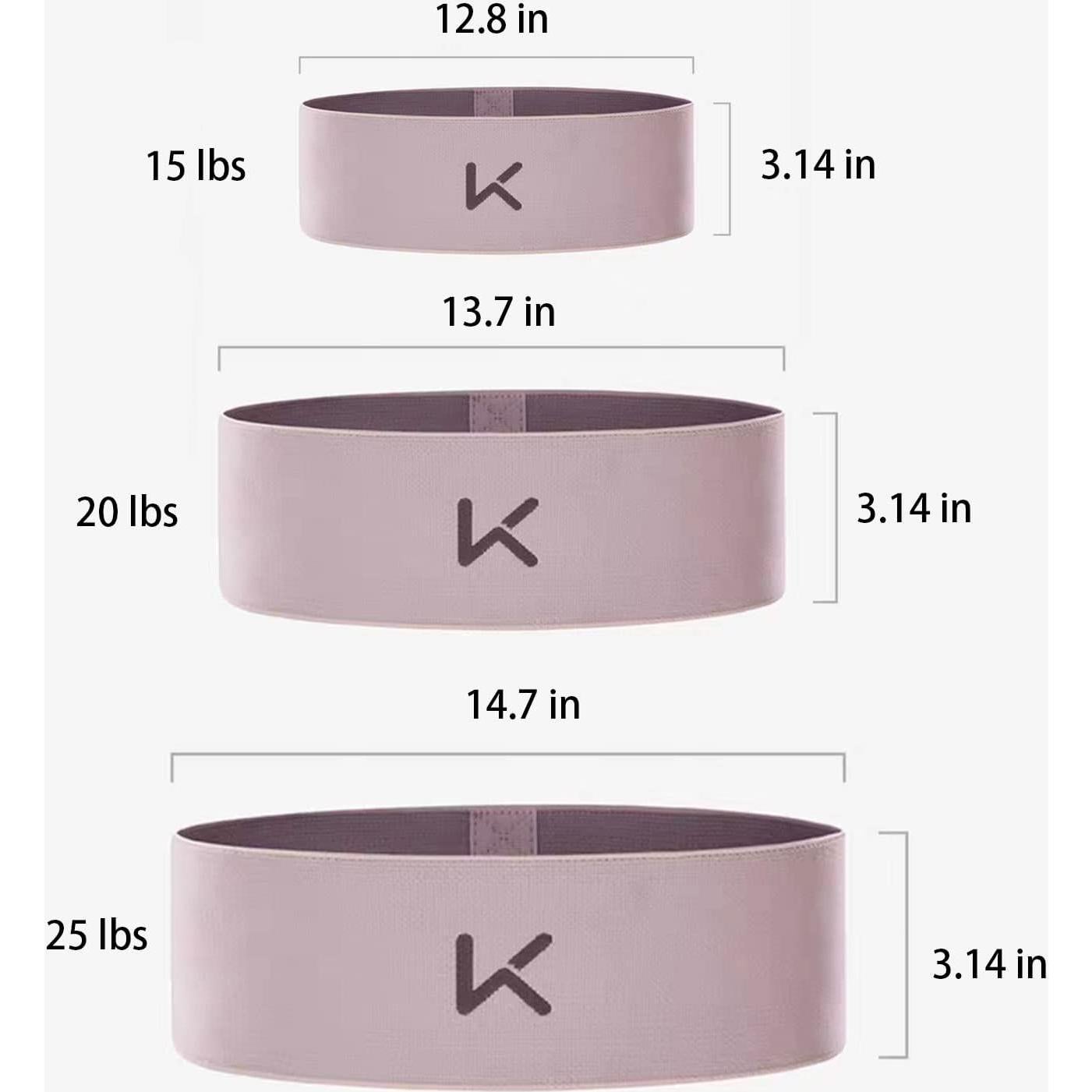 Bandas de Resistencia KEEP Rosa 8cm Antideslizantes para Ejercicio