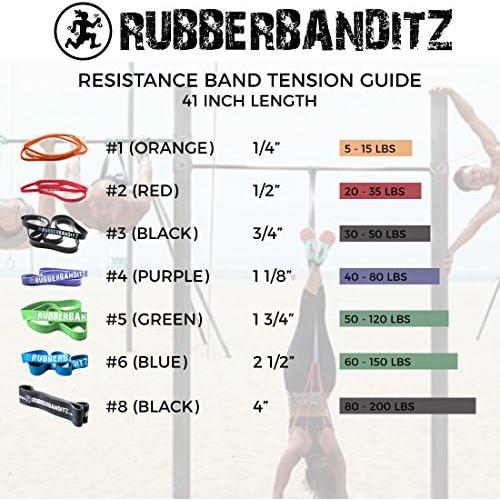 Bandas de Resistencia Rubberbanditz Rojo 15.88 kg para Dominadas