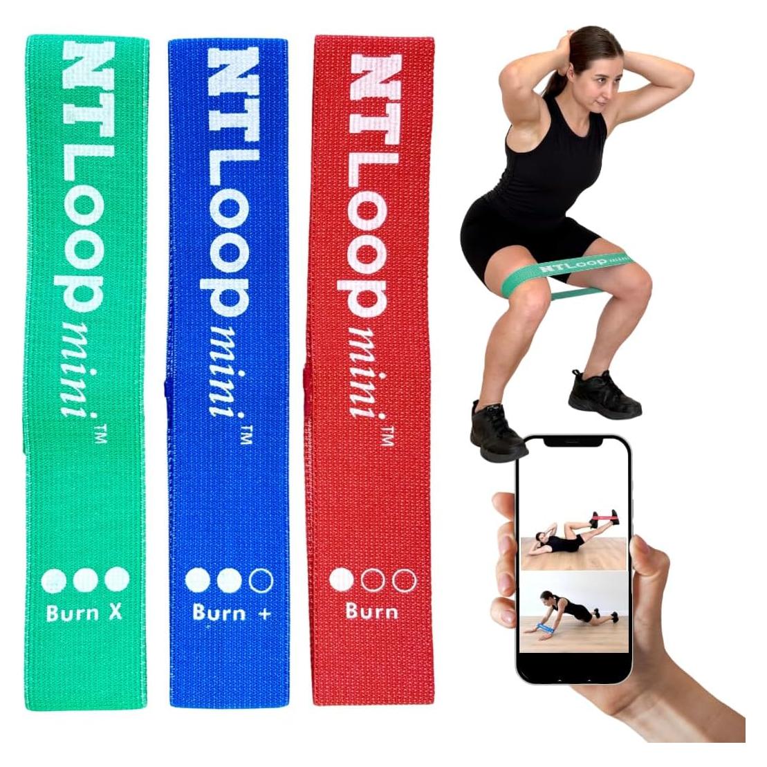 Set de Bandas Mini Loop NT para Ejercicio - 3 Niveles de Resistencia