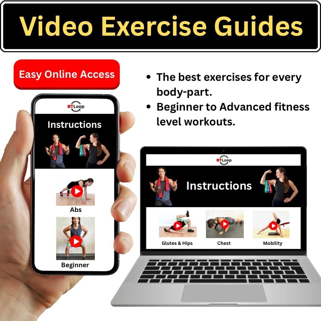 Set de Bandas Mini Loop NT para Ejercicio - 3 Niveles de Resistencia