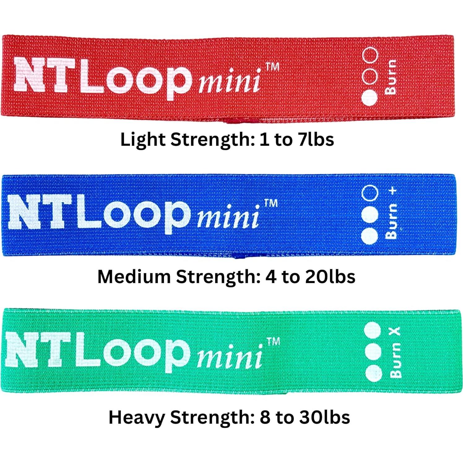 Set de Bandas Mini Loop NT para Ejercicio - 3 Niveles de Resistencia
