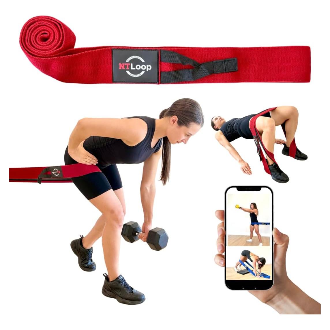 Banda de Resistencia NT Loop Roja 20.41 kg con Ancla para Puerta