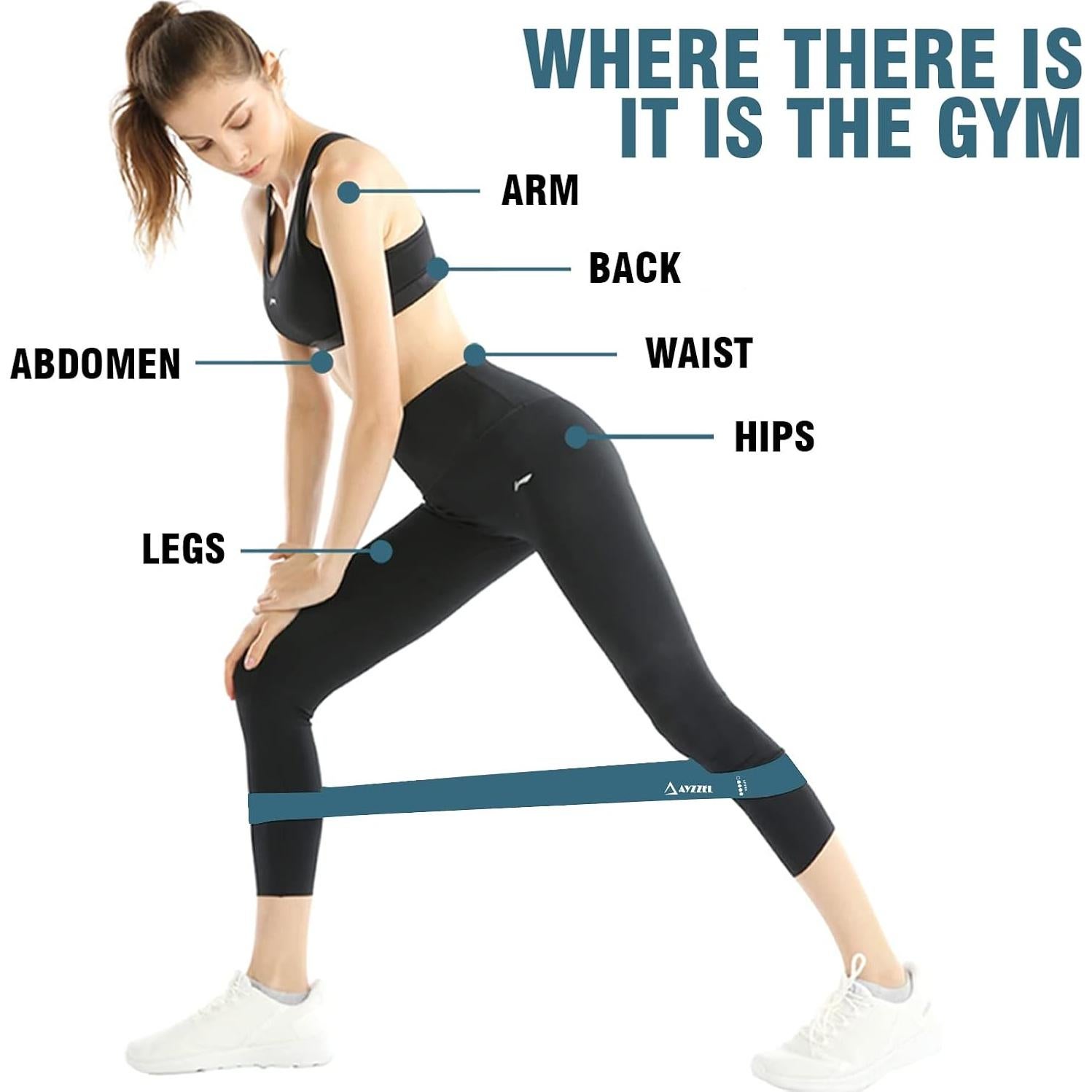 Bandas de Resistencia AYZZEL - Juego de 5 Niveles con Bolsa