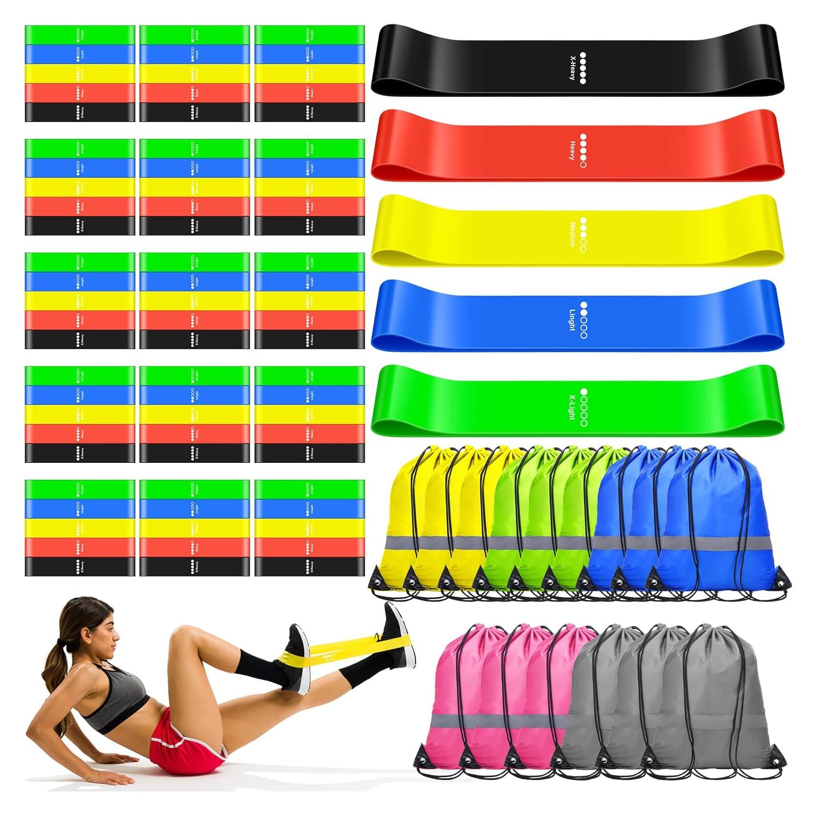 Juego de Bandas de Resistencia Sratte 90 Pcs con Mochilas