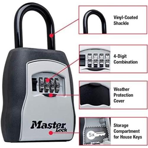 Caja de Llave Master Lock 5400EC Negra para 5 Llaves