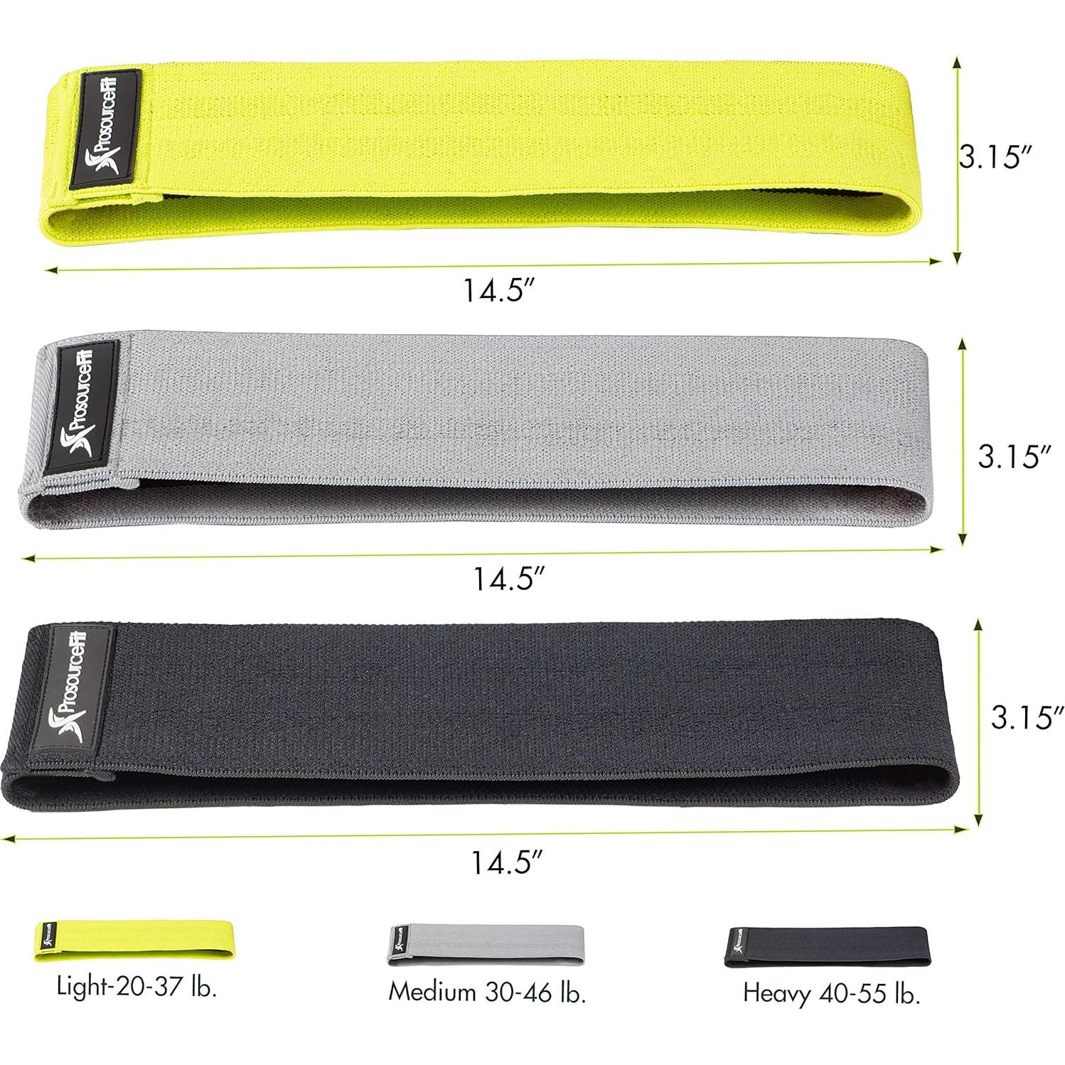 Conjunto de bandas de resistencia ProsourceFit 3 niveles antideslizante