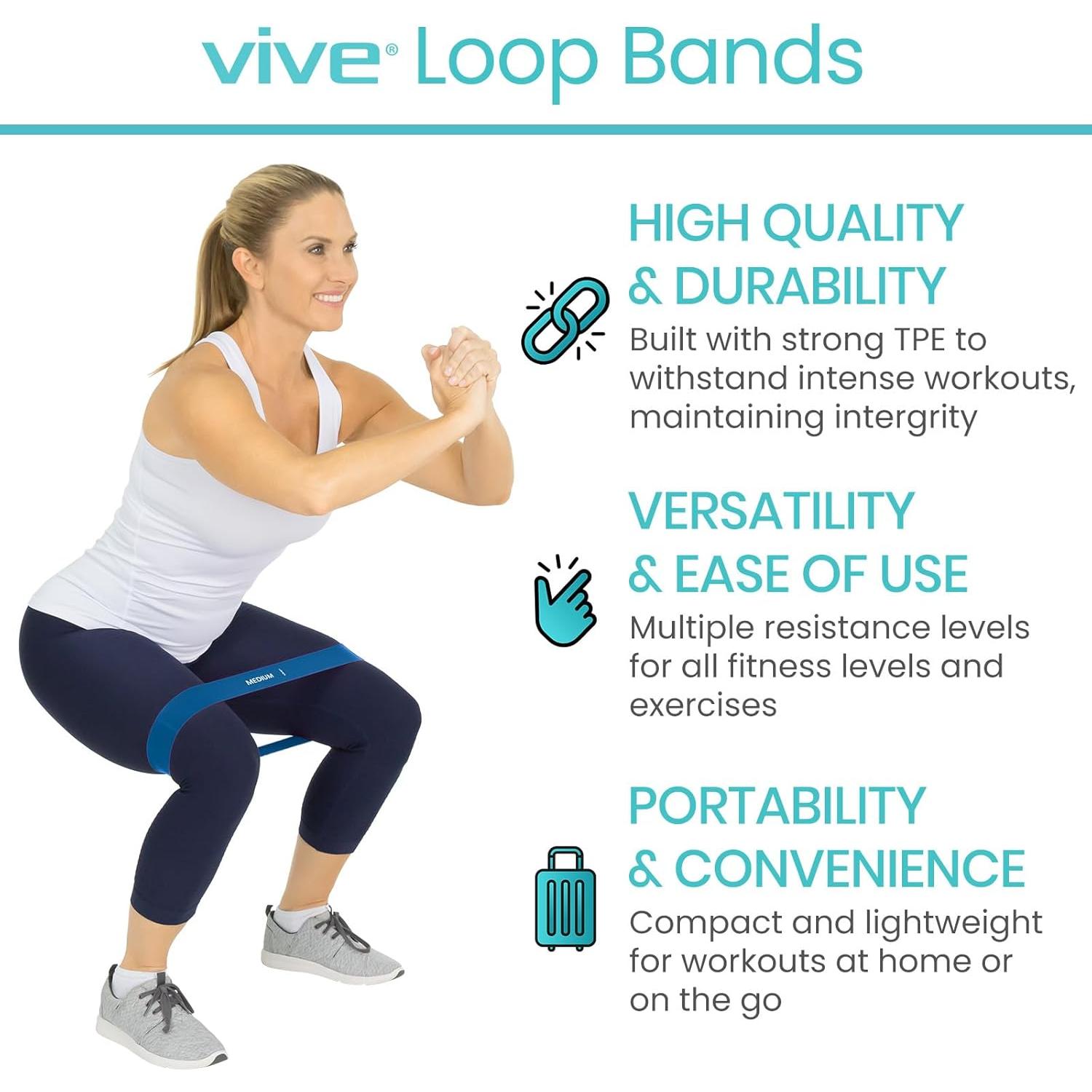 Bandas de Resistencia Vive 5 Piezas - Estiramiento y Tonificación