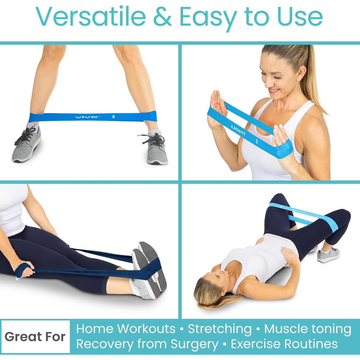 Bandas de Resistencia Vive 5 Piezas - Estiramiento y Tonificación