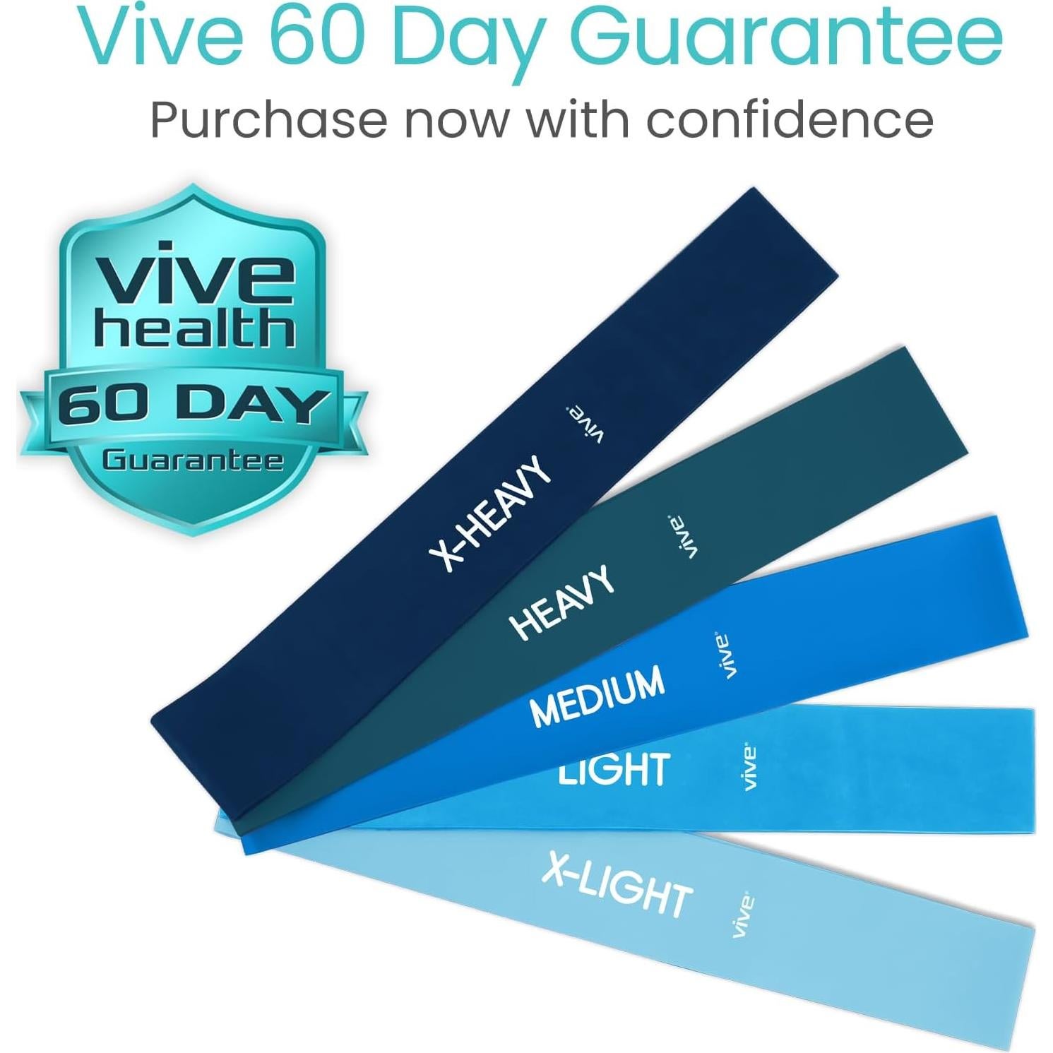 Bandas de Resistencia Vive 5 Piezas - Estiramiento y Tonificación