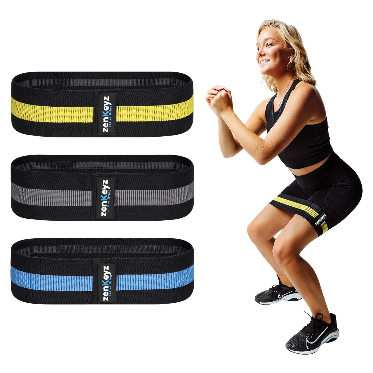 Bandas de Resistencia de Tela Zenkeyz - 3 Niveles de Tensión
