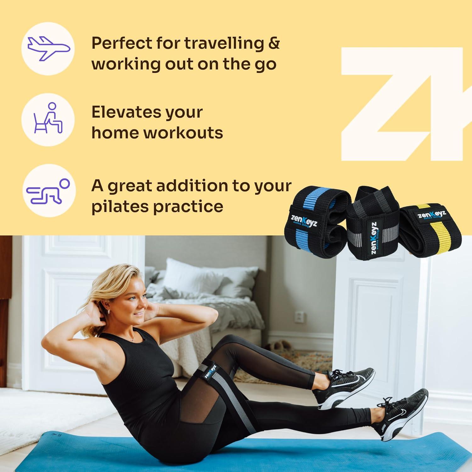 Bandas de Resistencia de Tela Zenkeyz - 3 Niveles de Tensión