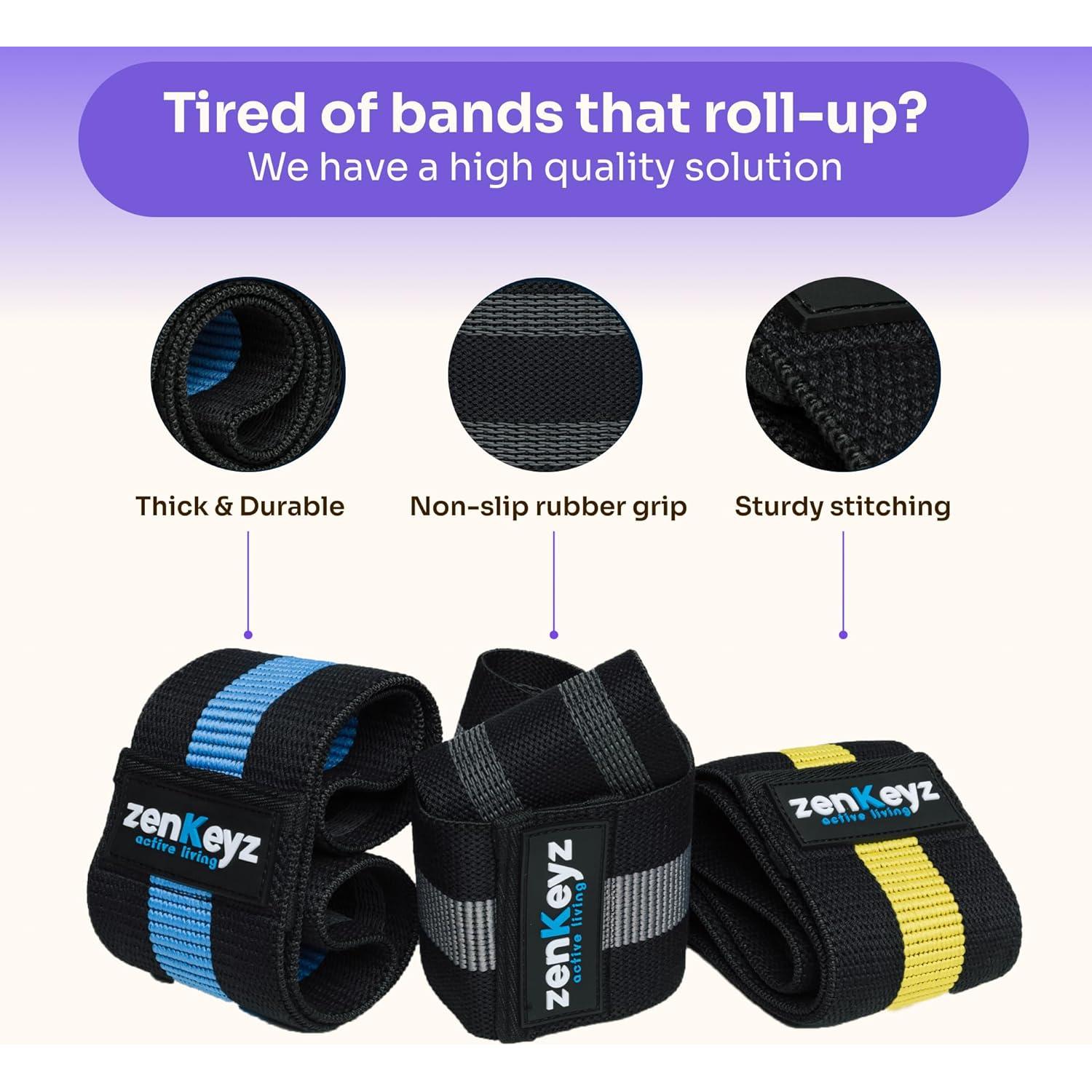 Bandas de Resistencia de Tela Zenkeyz - 3 Niveles de Tensión