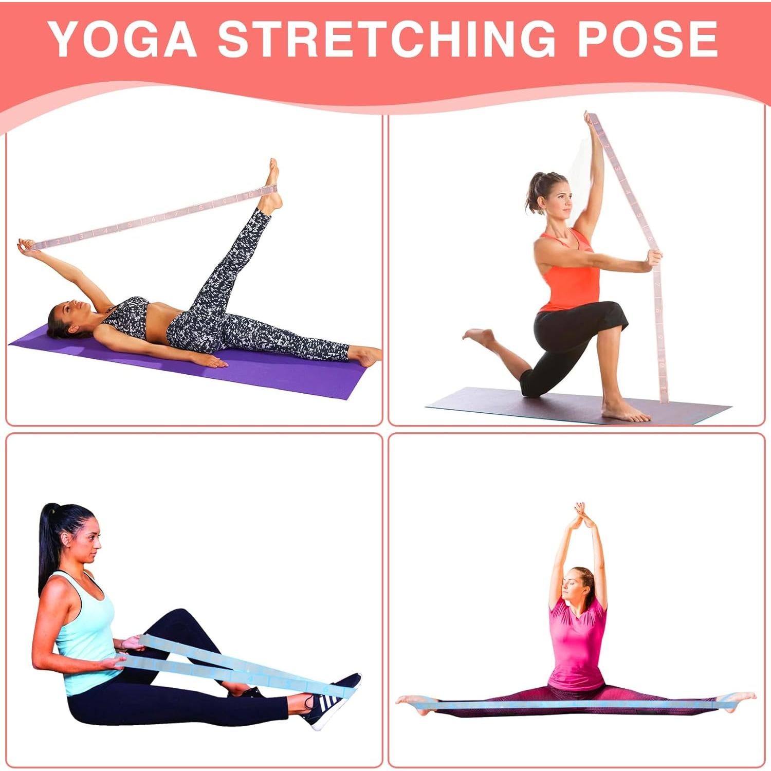 Correa de Estiramiento de Yoga CEILIWEN 11 Bucles Elástica