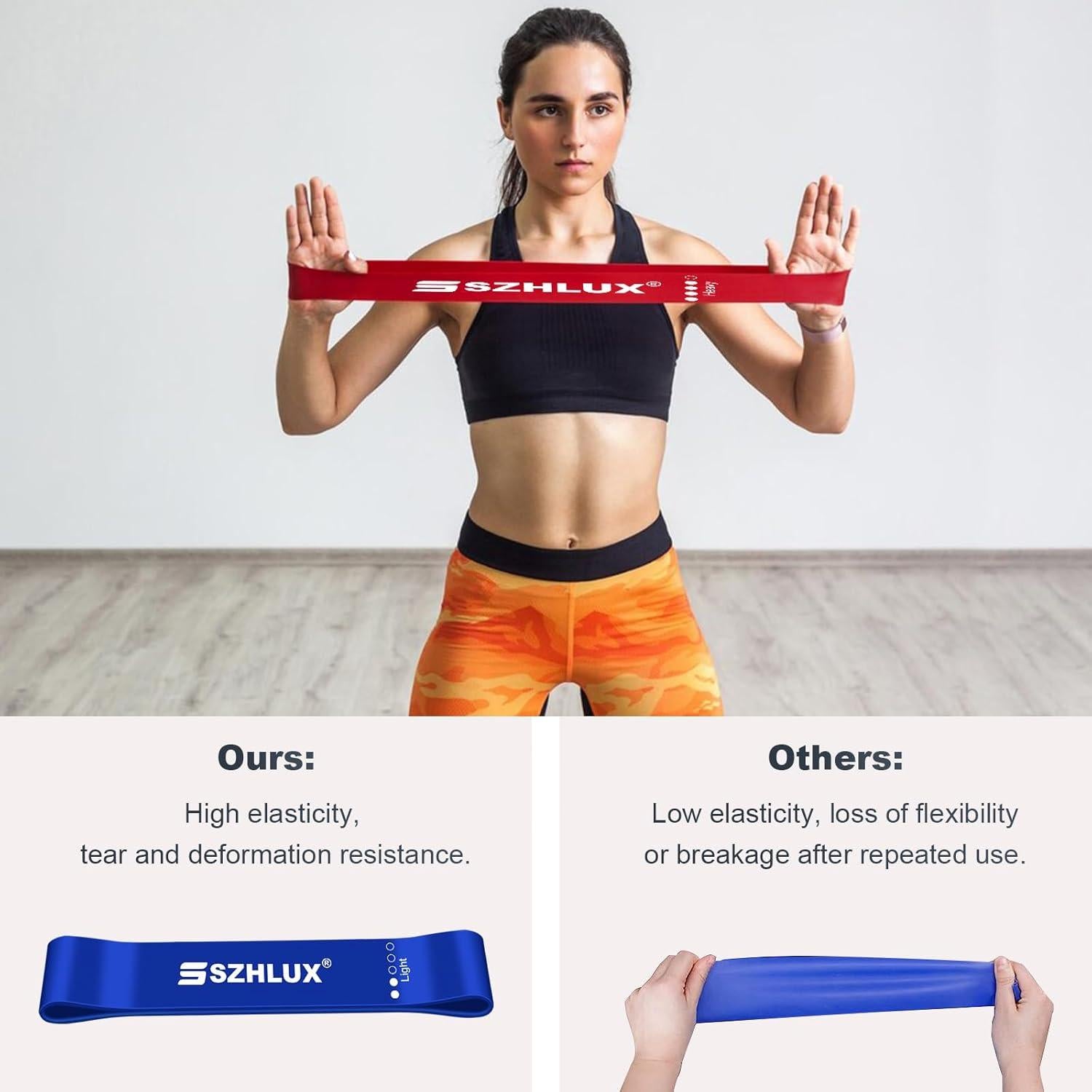 Conjunto de Bandas de Resistencia SZHLUX 5 Niveles para Fitness