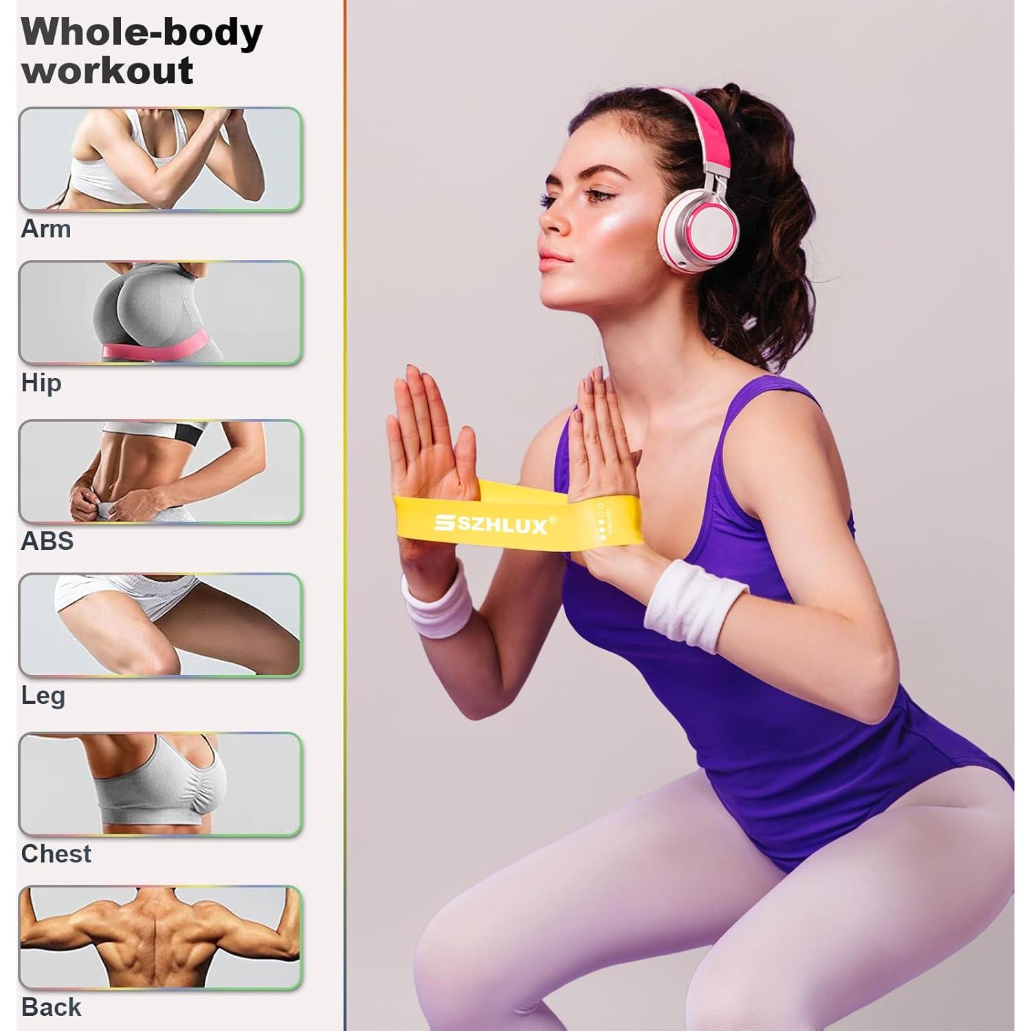 Conjunto de Bandas de Resistencia SZHLUX 5 Niveles para Fitness