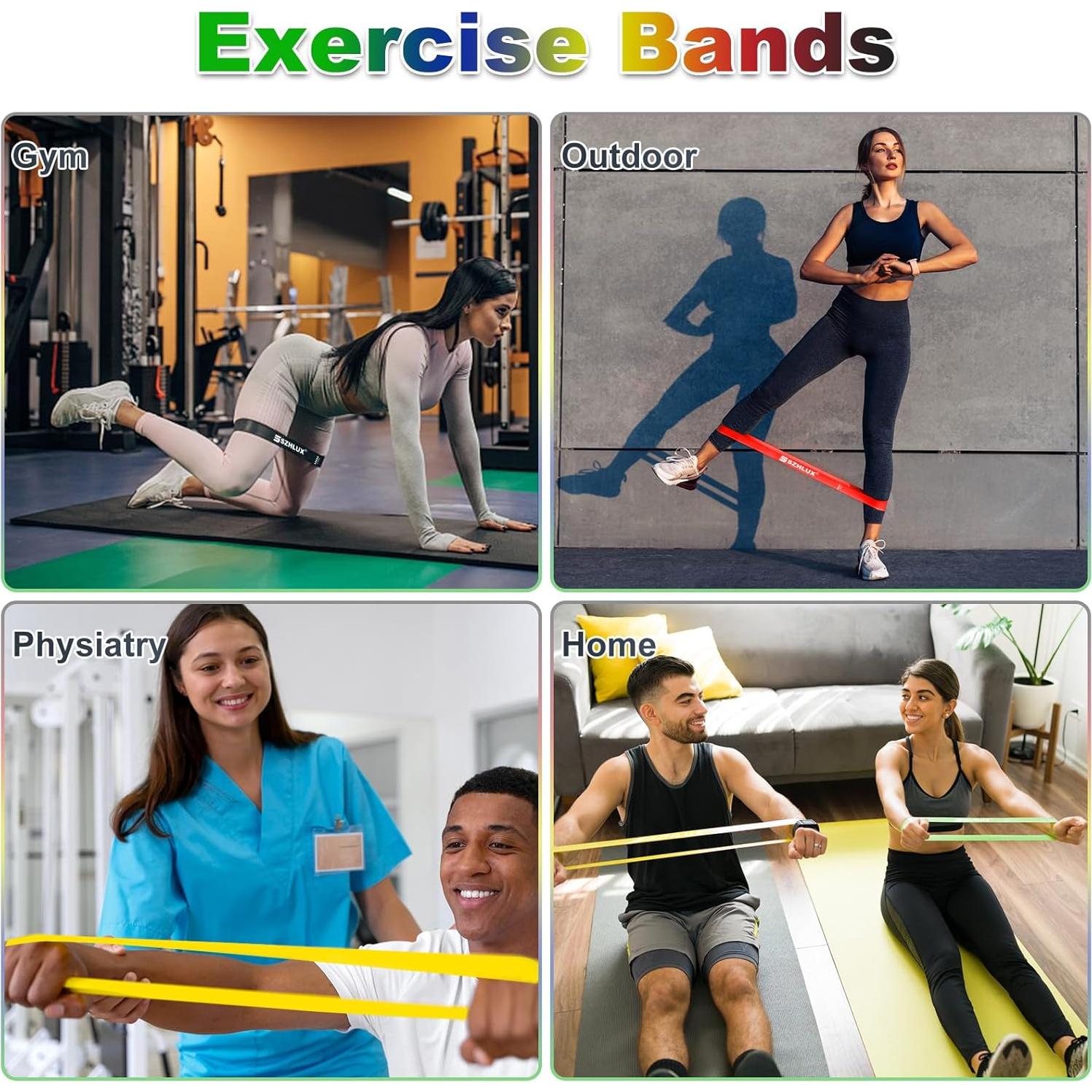 Conjunto de Bandas de Resistencia SZHLUX 5 Niveles para Fitness