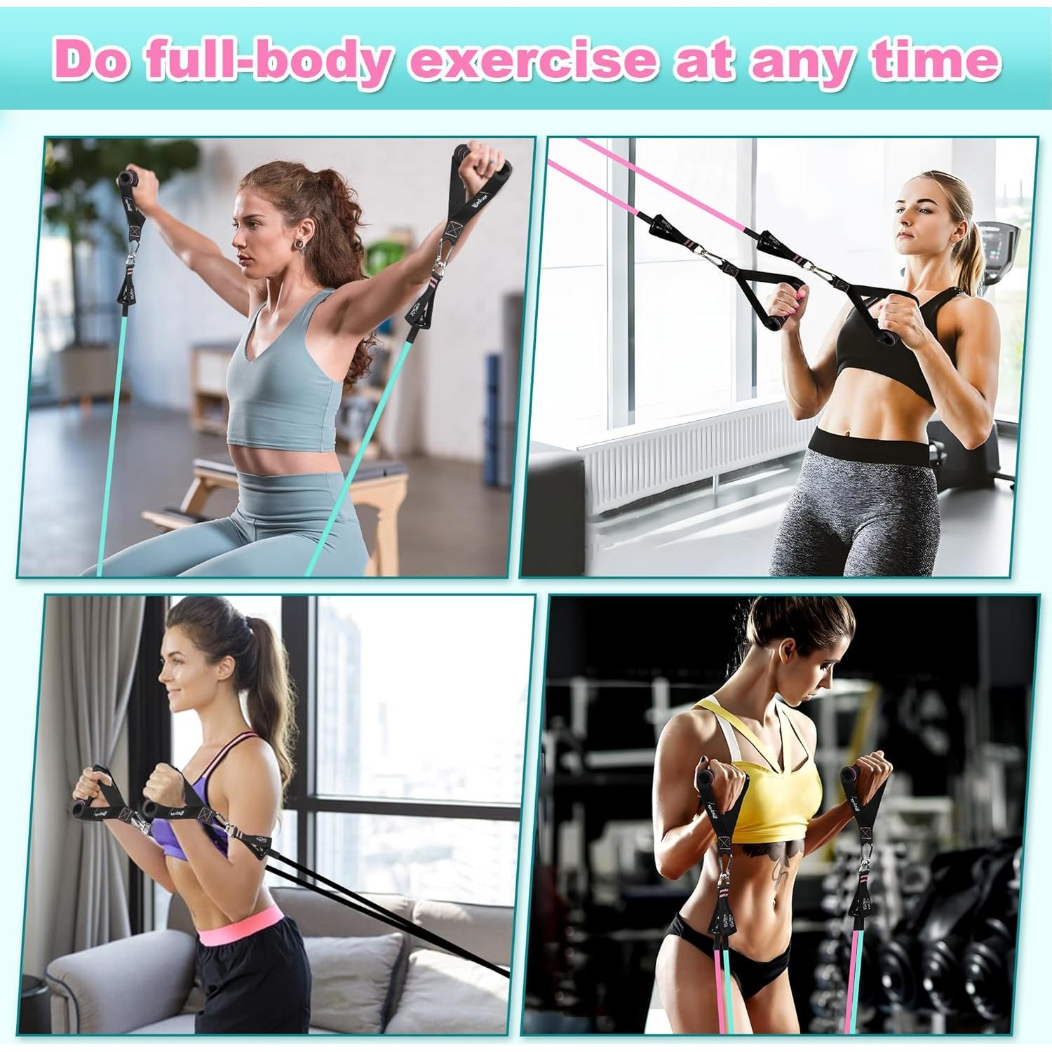 Juego de Bandas de Resistencia Besloor 5 Niveles 68 kg Rosa