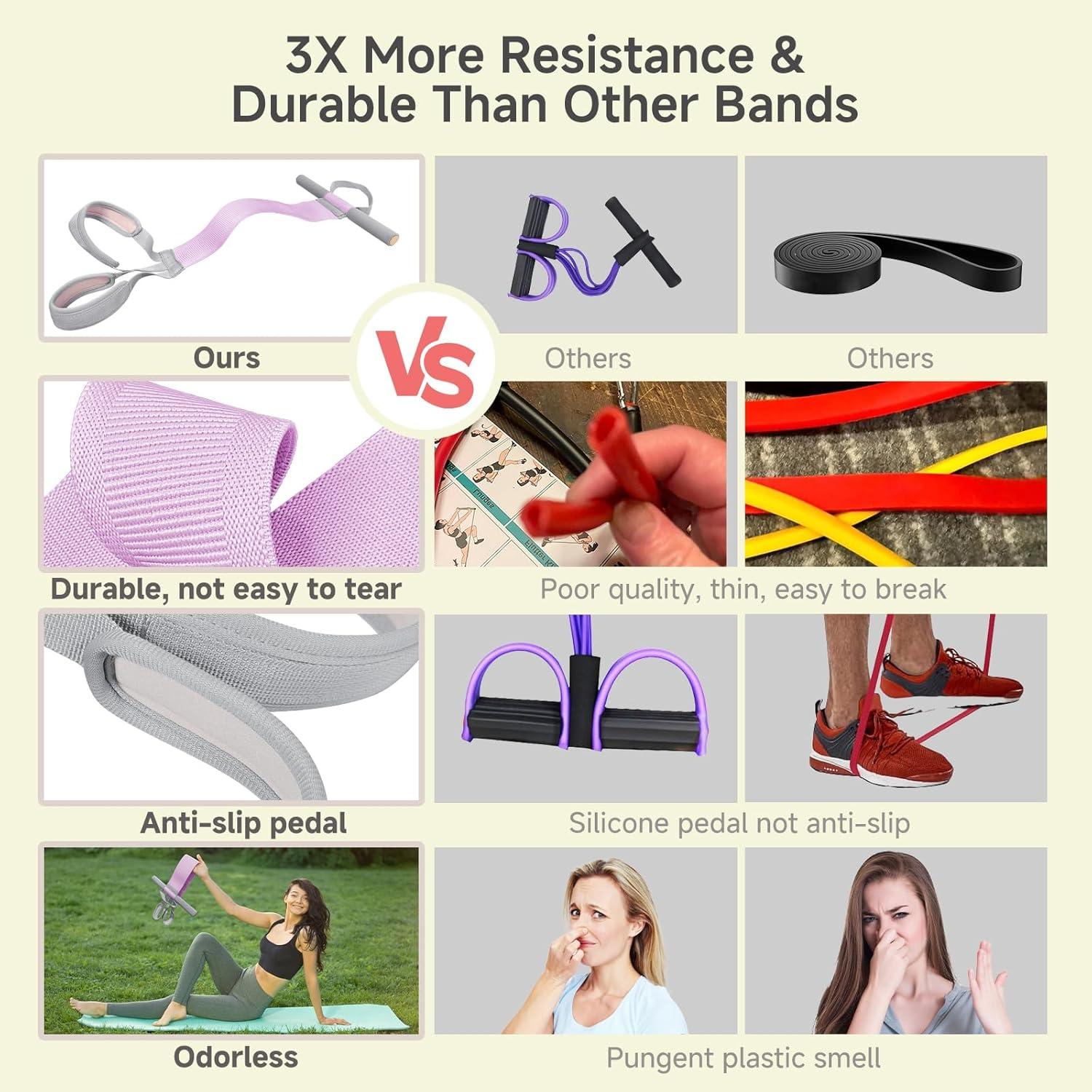 Banda de Resistencia VANiGO 120lb con Mangos Antideslizantes