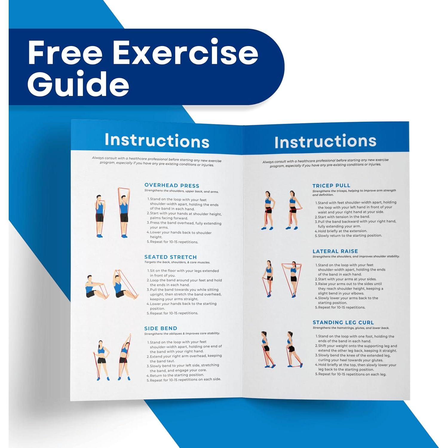 Set de 4 Bandas de Resistencia RMS para Ejercicio y Terapia