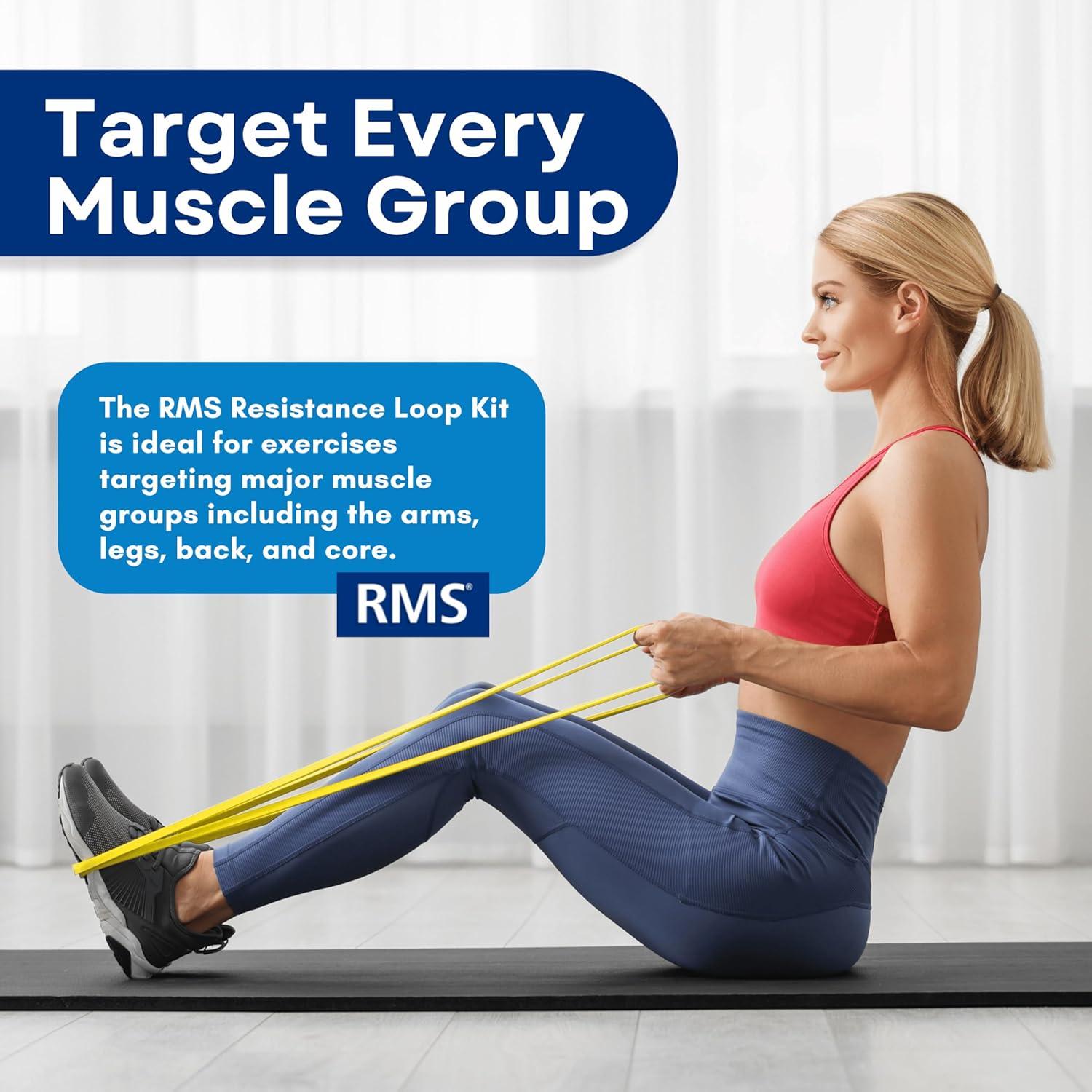 Set de 4 Bandas de Resistencia RMS para Ejercicio y Terapia