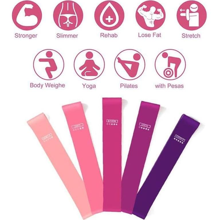 Bandas de Resistencia Genérico 5 Unidades para Ejercicio y Yoga
