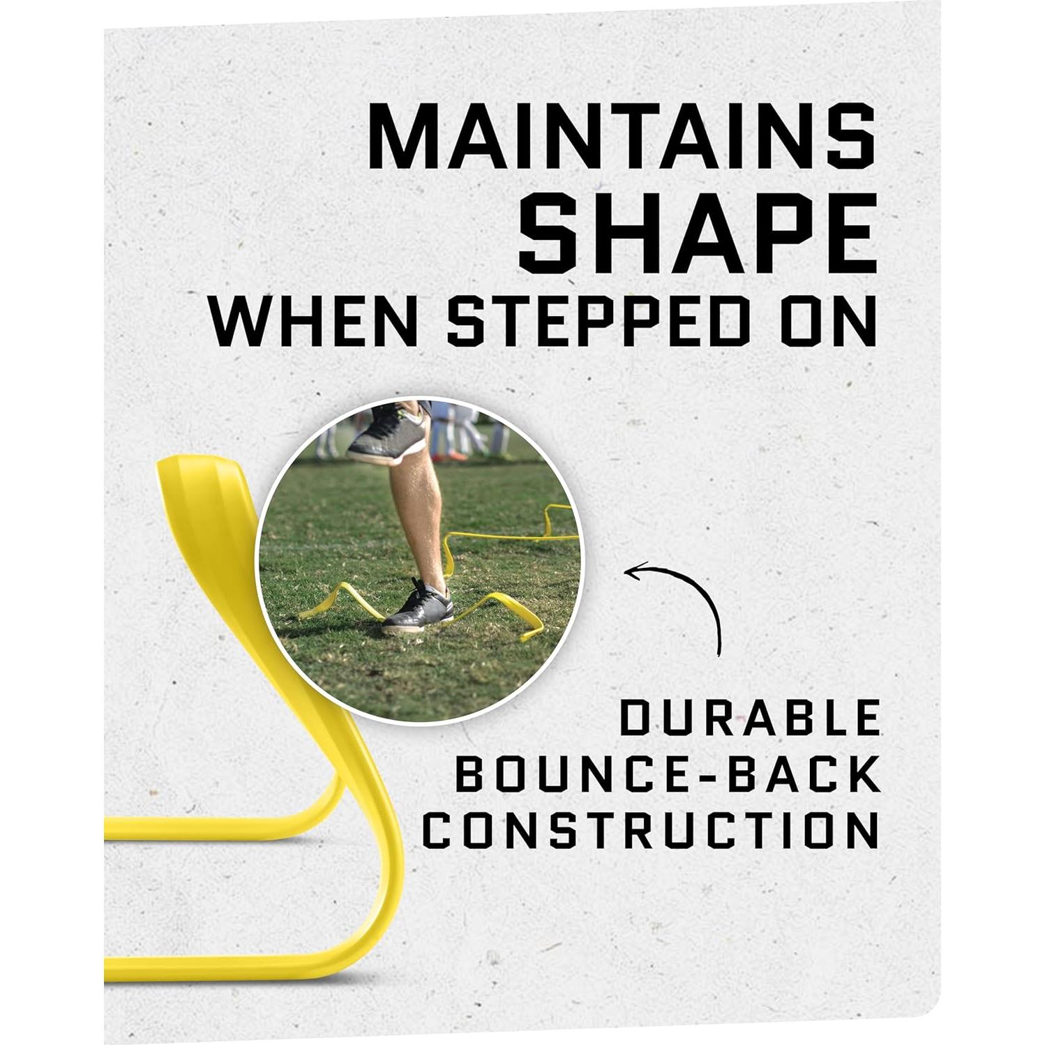 Vallas de Agilidad SKLZ 6X - Paquete de 6, 15.24 cm, Amarillo