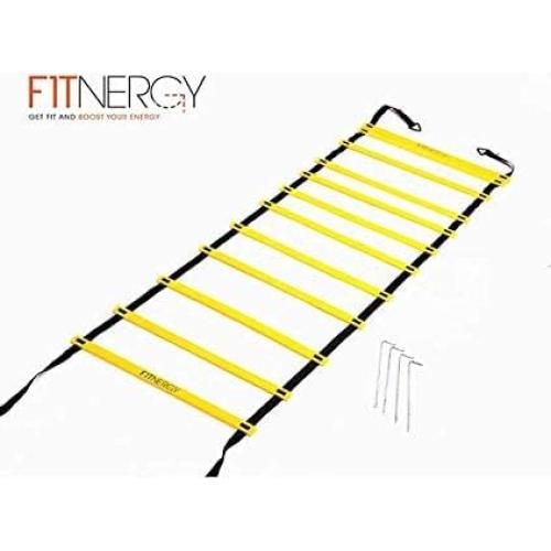 Escalera de Agilidad F1TNERGY 12 Escalones Amarilla + 10 Conos