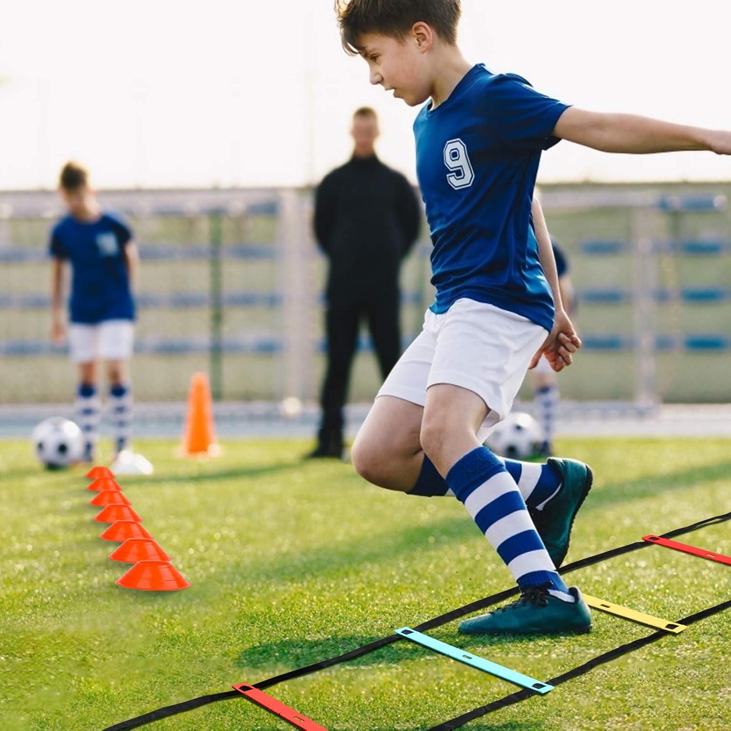 Conjunto de Escalera de Agilidad FENGDU 13 pies + 10 Conos
