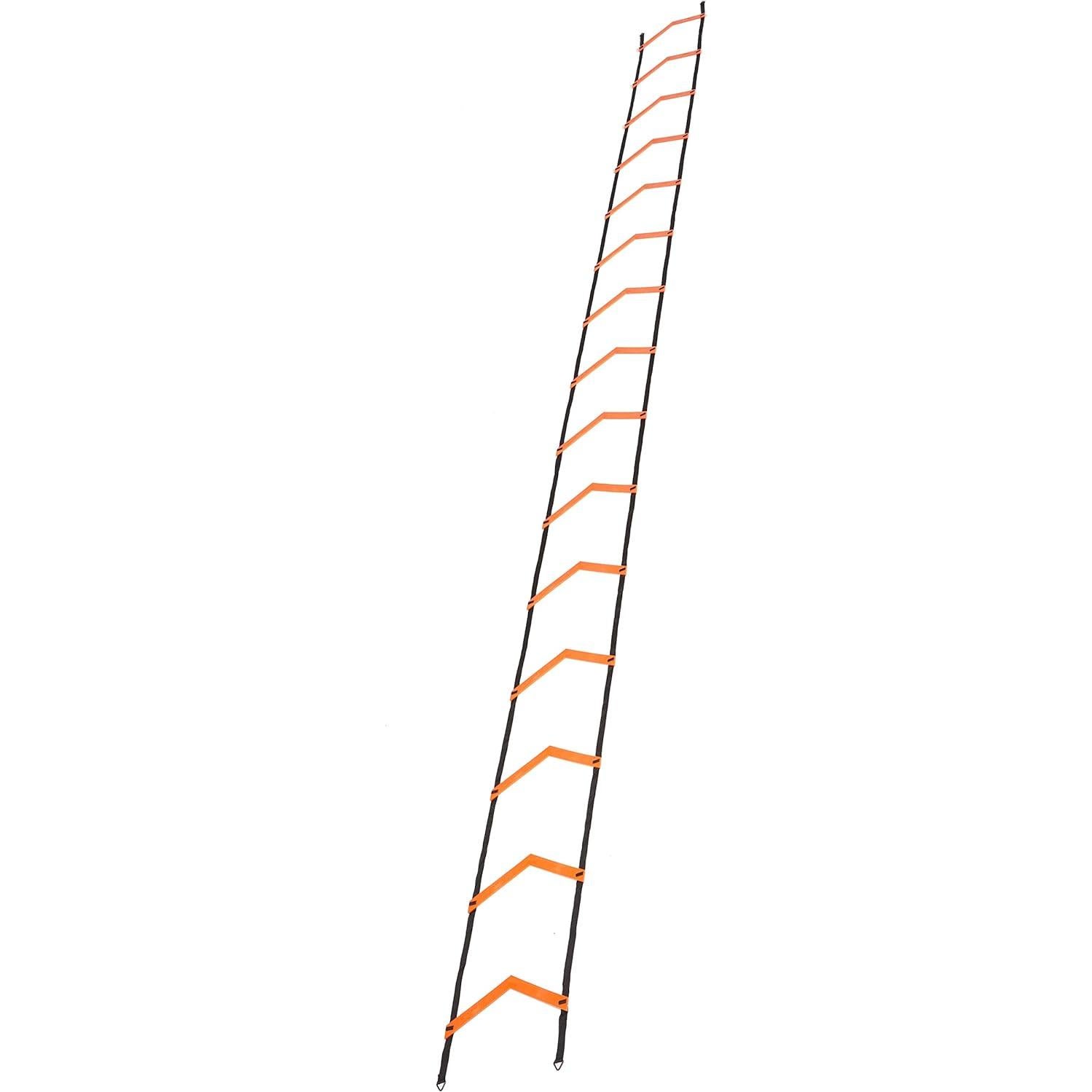 Escalera de Velocidad JAWKU 6.4m Ajustable 15 Escalones Naranja