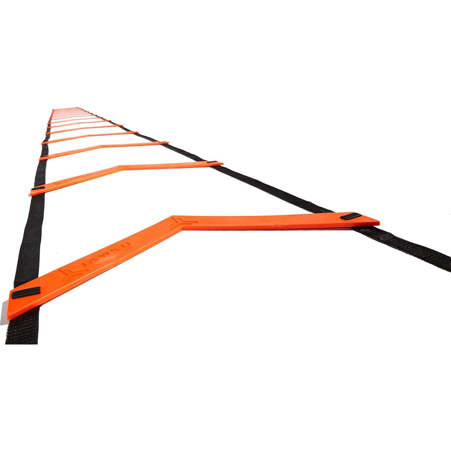 Escalera de Velocidad JAWKU 6.4m Ajustable 15 Escalones Naranja