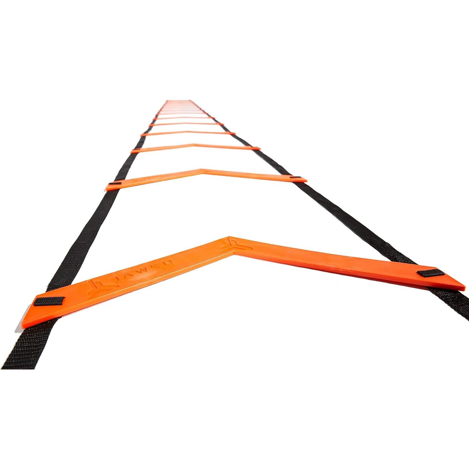 Escalera de Velocidad JAWKU 6.4m Ajustable 15 Escalones Naranja